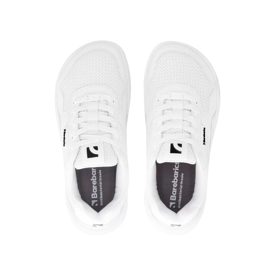 Barebarics - Zing Fresh All White – Zapatillas barefoot frescas unisex blancas