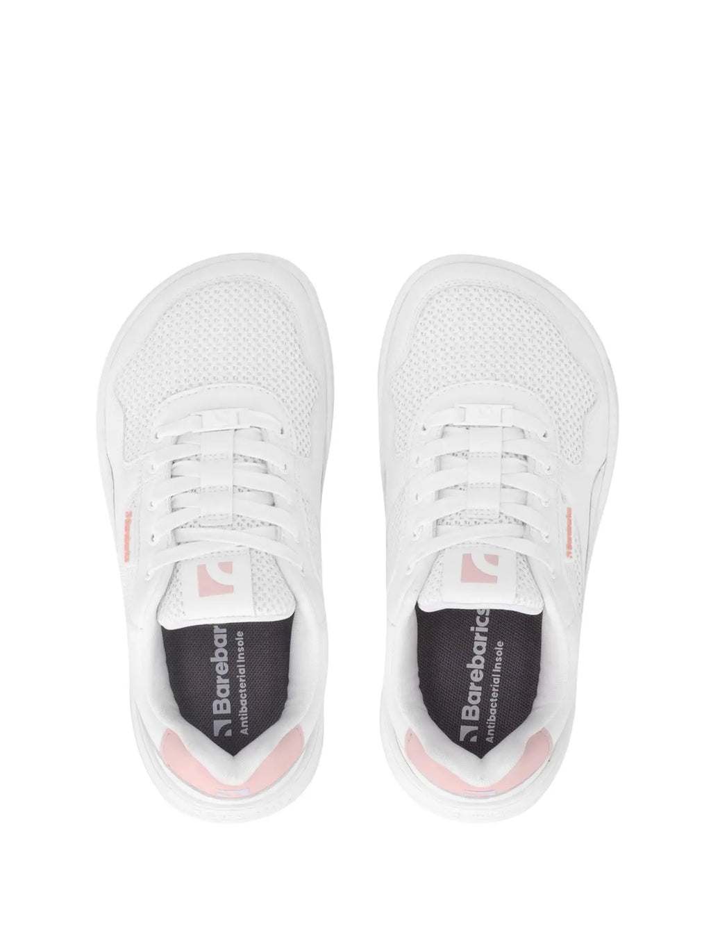 Barebarics - Zing Fresh White & Coral Pink - Zapatillas barefoot frescas unisex rosas