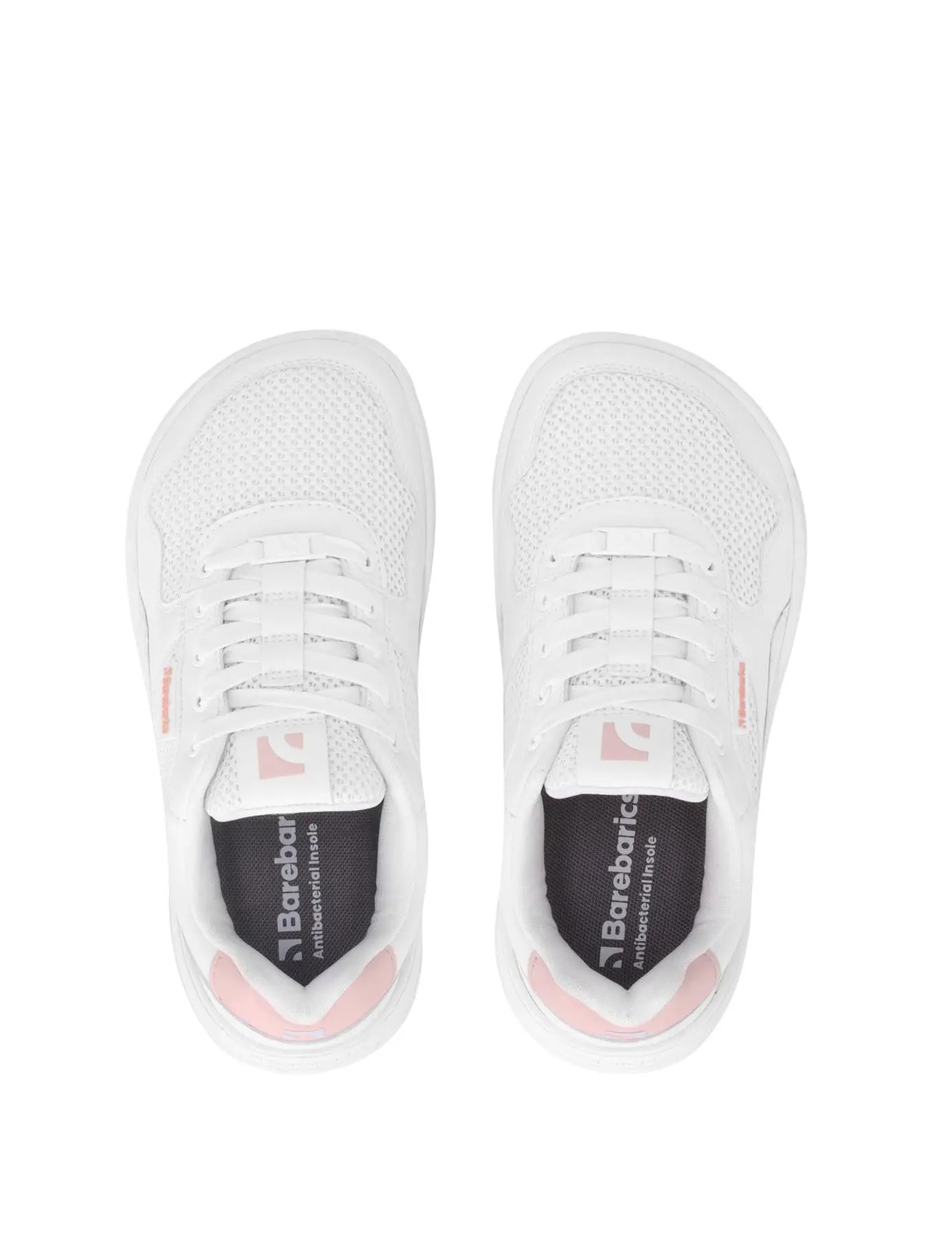 Barebarics - Zing Fresh White & Coral Pink - Zapatillas barefoot frescas unisex rosas