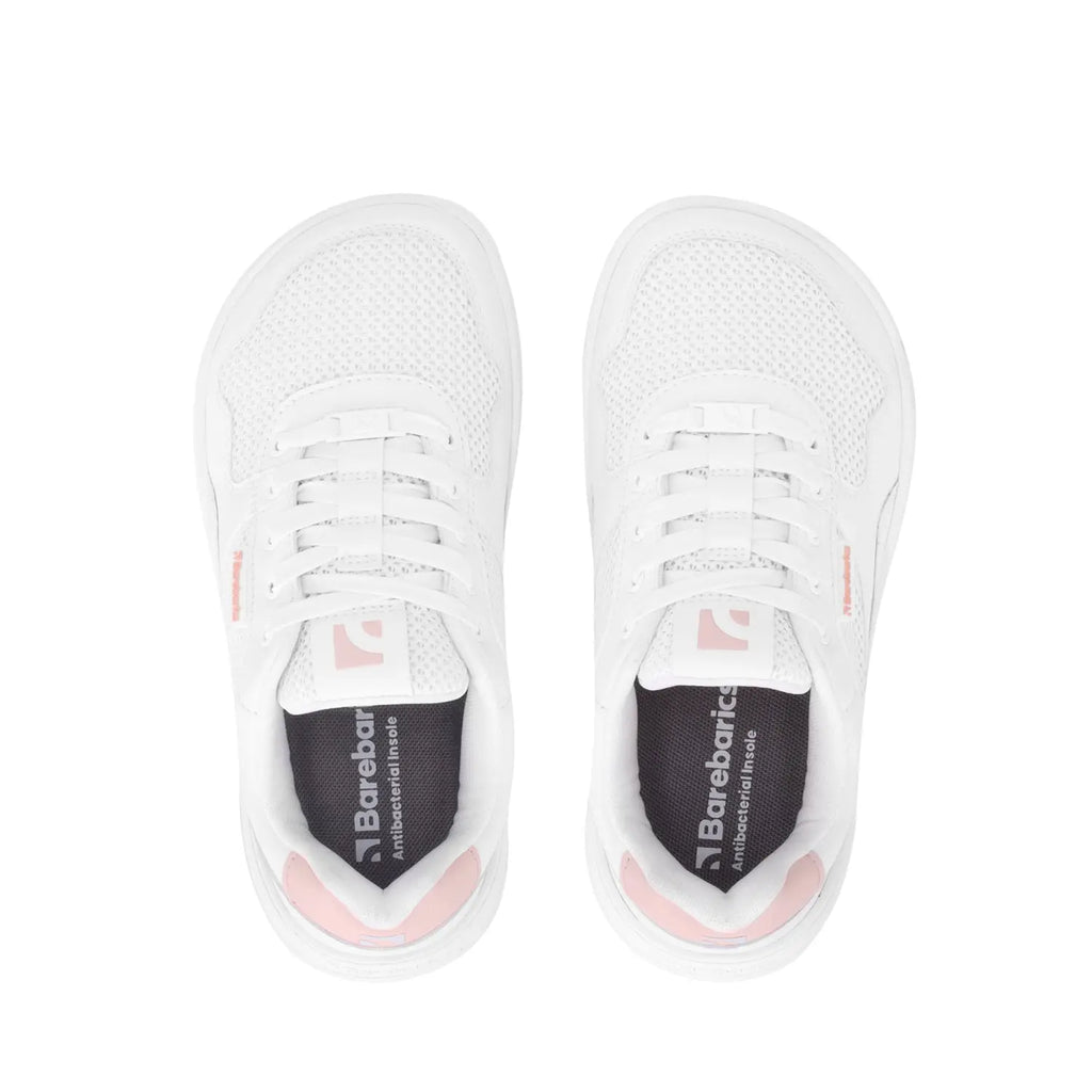 Barebarics - Zing Fresh White & Coral Pink - Zapatillas barefoot frescas unisex rosas