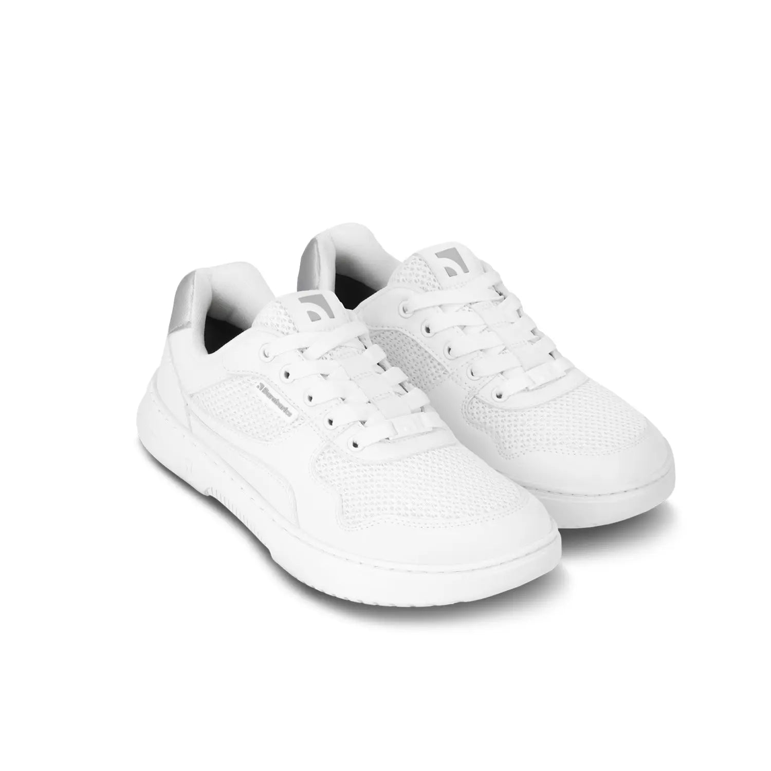 Barebarics - Zing Fresh White & Silver - Zapatillas barefoot frescas unisex blanco y plata