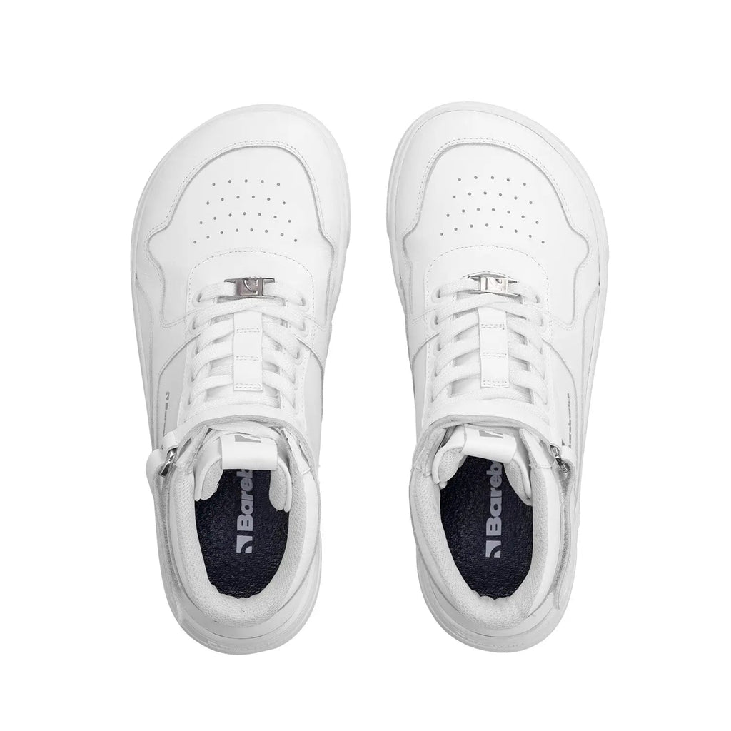 Barebarics - Zing High Top Tout Blanc Cuir - Bottines barefoot T40