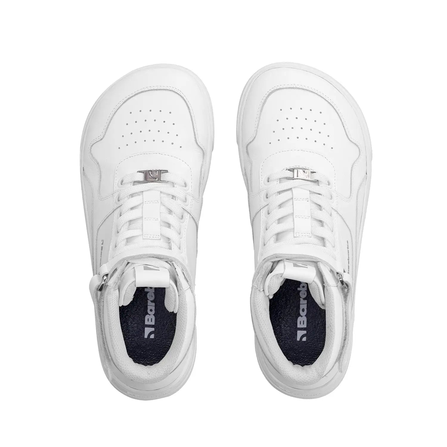 Barebarics - Zing High Top Tout Blanc Cuir - Bottines barefoot T40