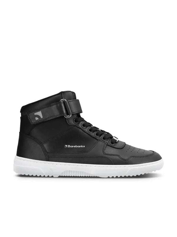Barebarics - Zing High Top Couro Preto e Branco - Botas esportivas descalças