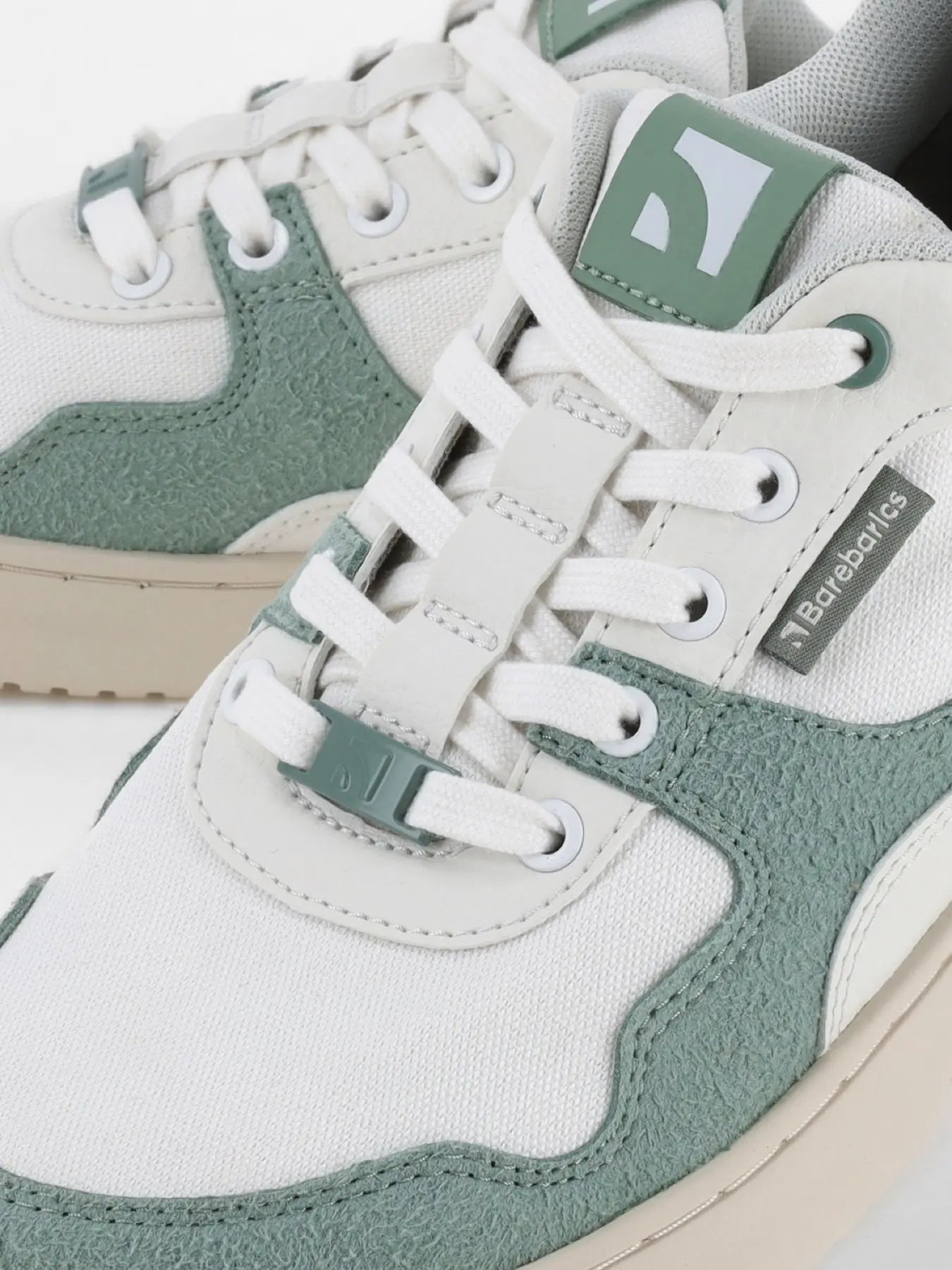 Barebarics - Zing White & Green - Zapatillas barefoot unisex blanco y verde