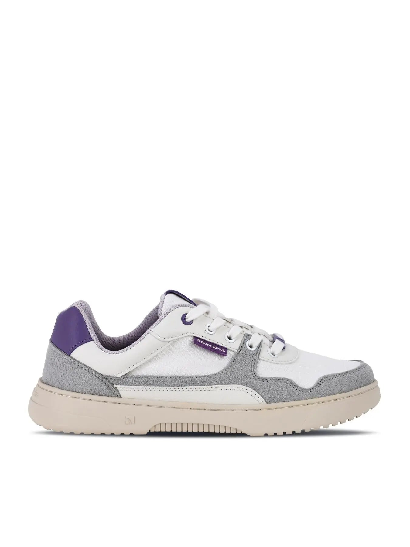 Barebarics - Zing White & Purple - Zapatillas barefoot unisex blanco y morado