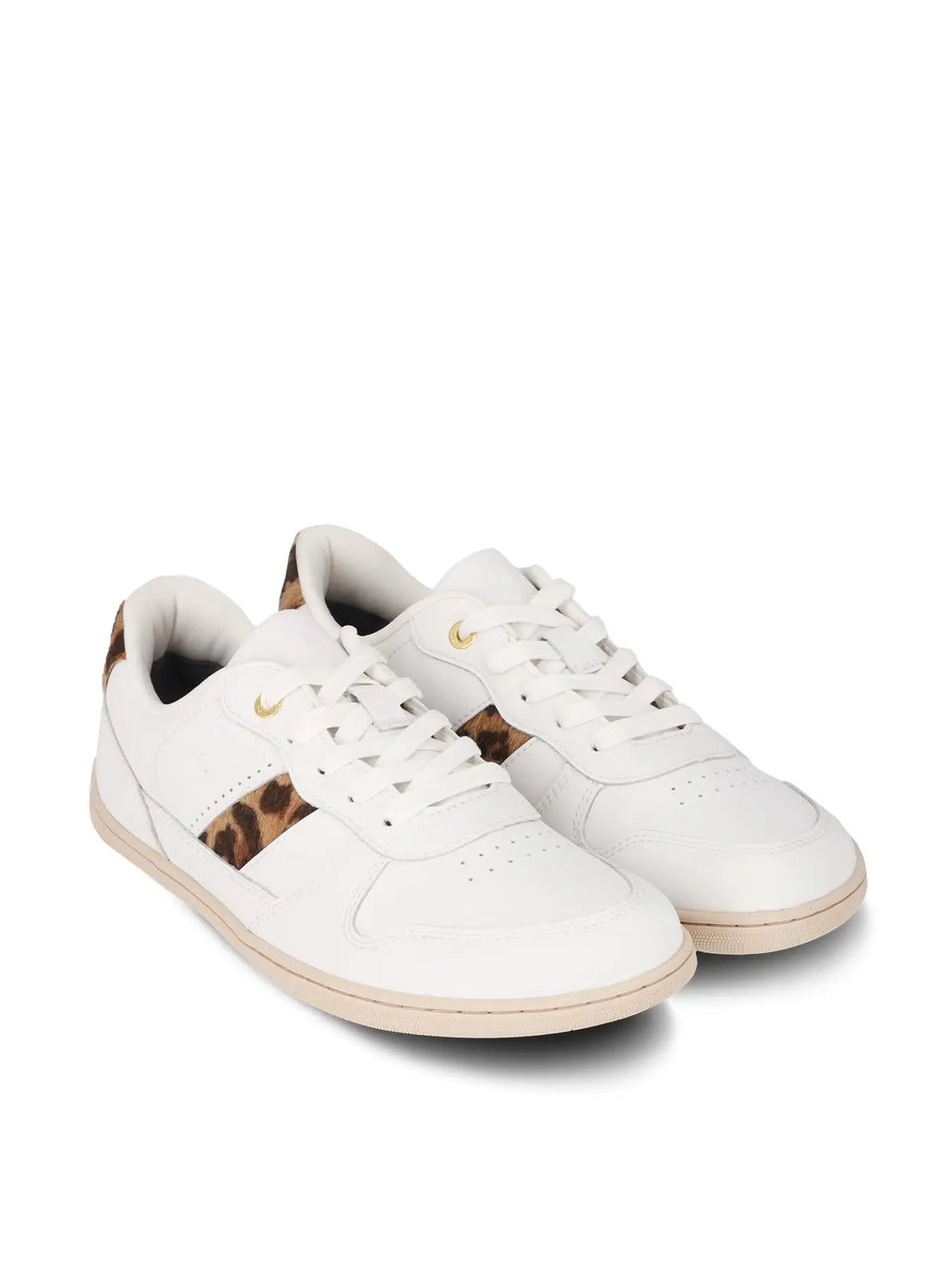 Be Lenka - Cellestia White & Leopard - Zapatillas barefoot para mujer blanco y leopardo
