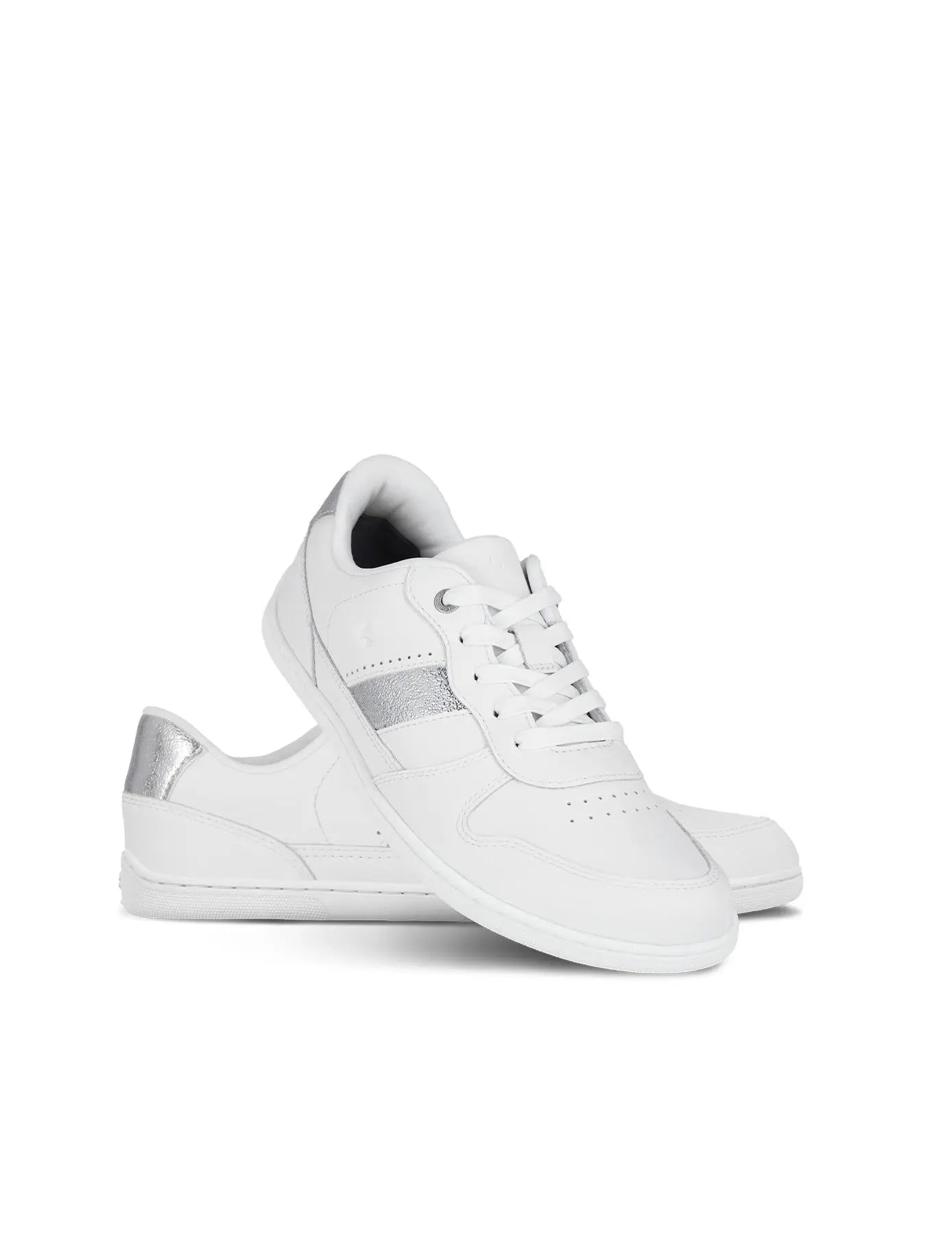 Be Lenka - Cellestia White & Silver - Zapatillas barefoot unisex blanco y plateado