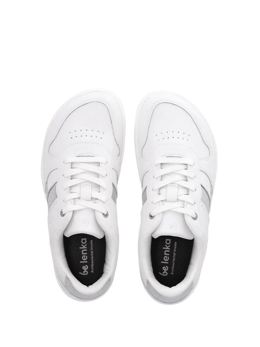 Be Lenka - Cellestia White & Silver - Zapatillas barefoot unisex blanco y plateado