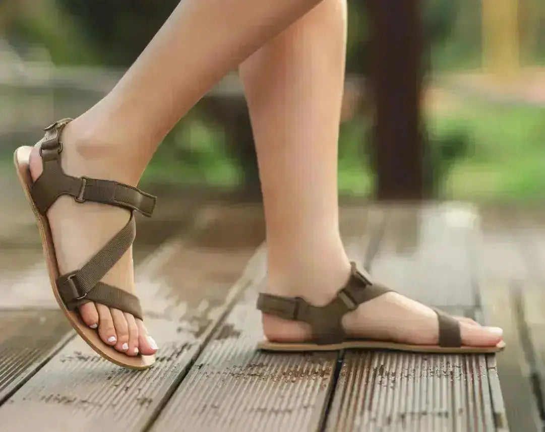 Be Lenka - Flexi Olive Green - Sandalias barefoot verde olivo para mujer