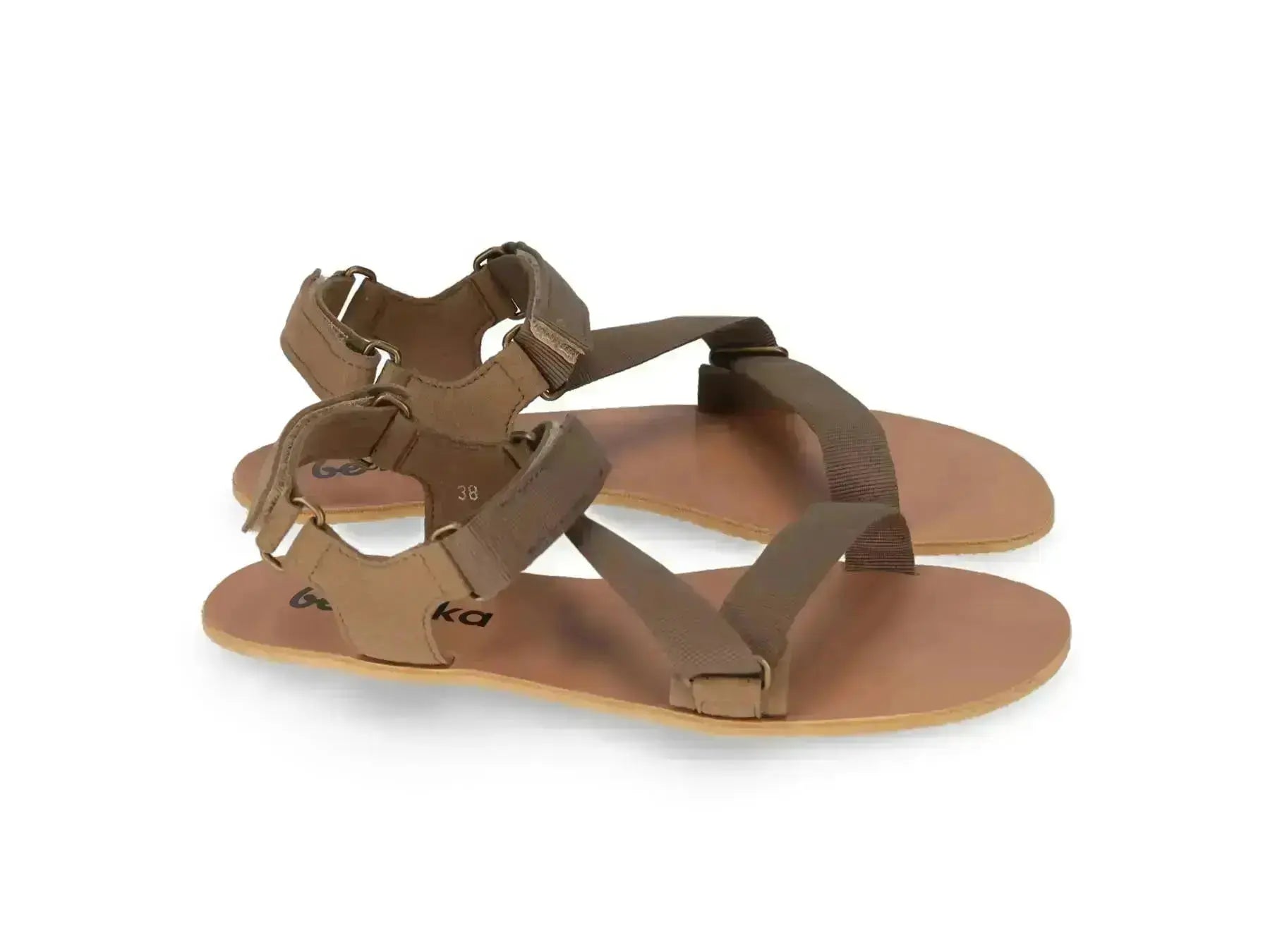 Be Lenka - Flexi Olive Green - Sandalias barefoot verde olivo para mujer