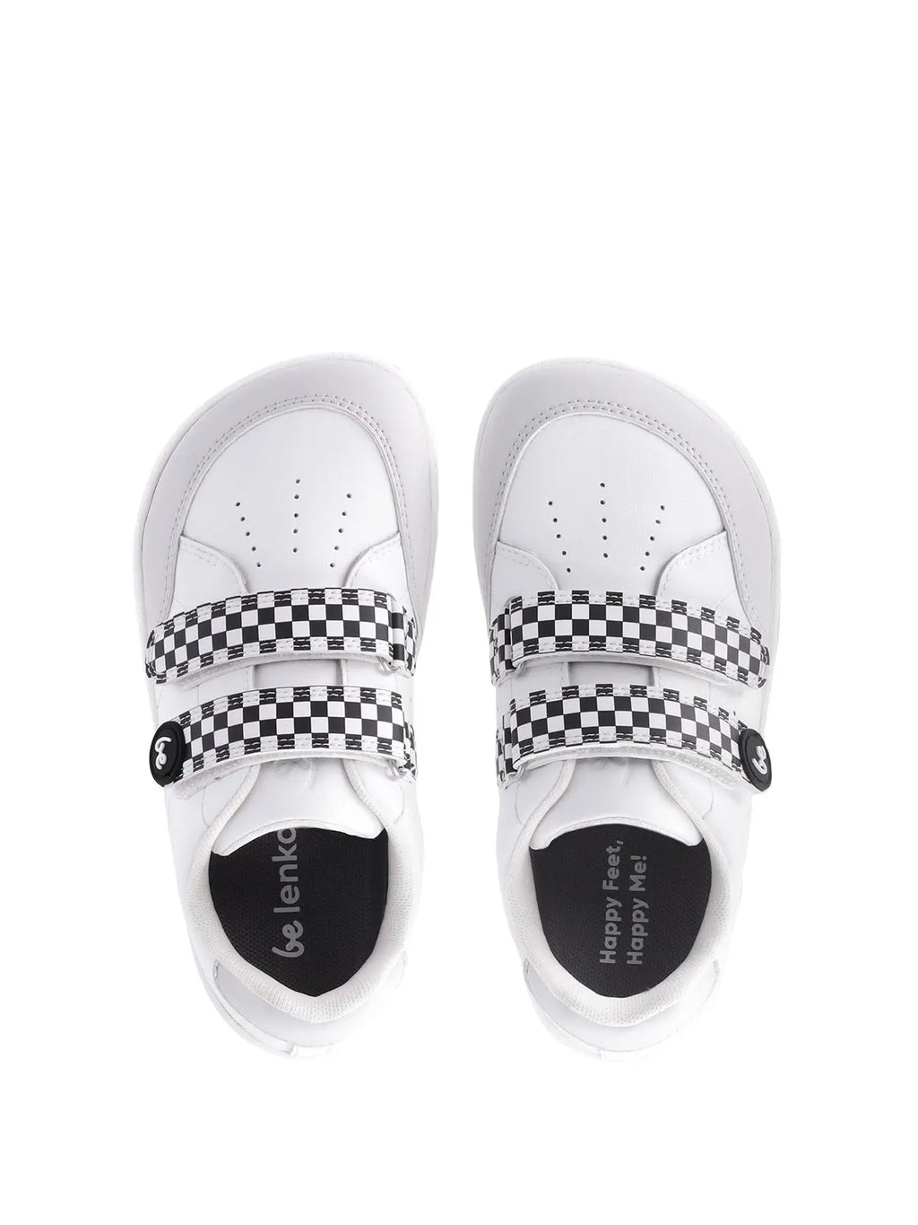 Be Lenka Kids - Energise White & Checkerboard - Chaussures barefoot