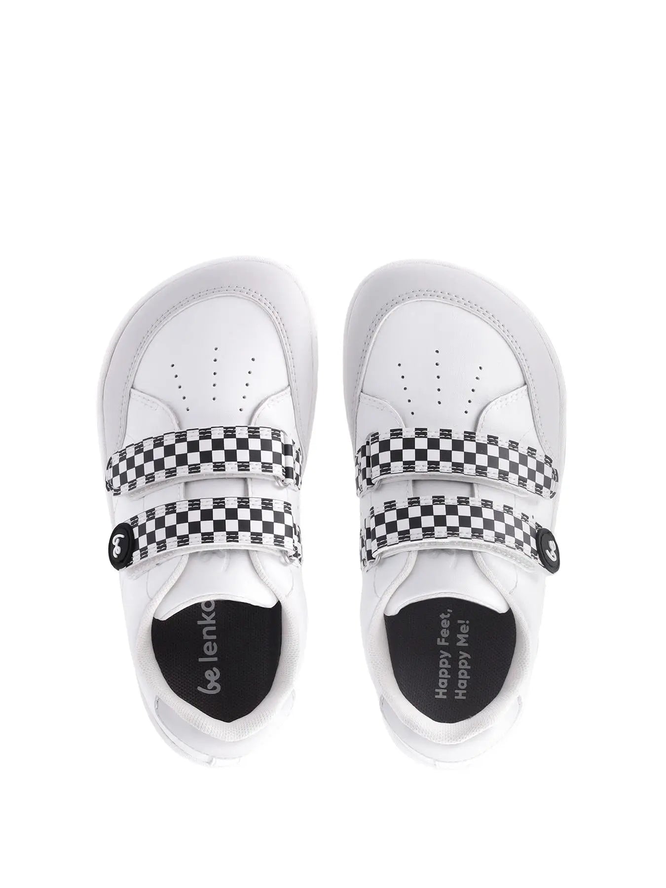 Be Lenka Kids - Energise White & Checkerboard - Chaussures barefoot
