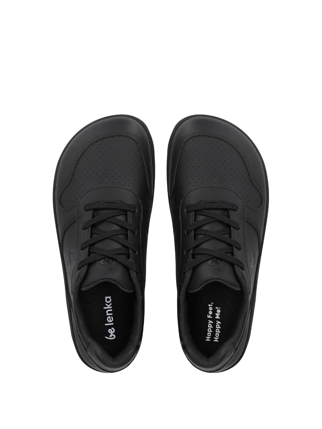 Be Lenka Kids - Scoot Junior All Black - Zapatos colegiales barefoot infantiles negros