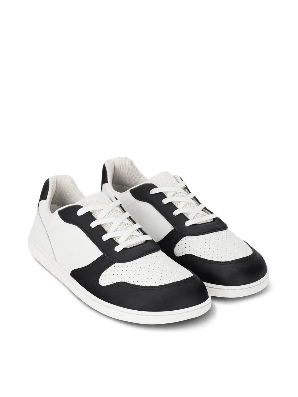 Be Lenka Kids - Scoot Junior White & Black - Zapatillas barefoot infantiles blanco y negro