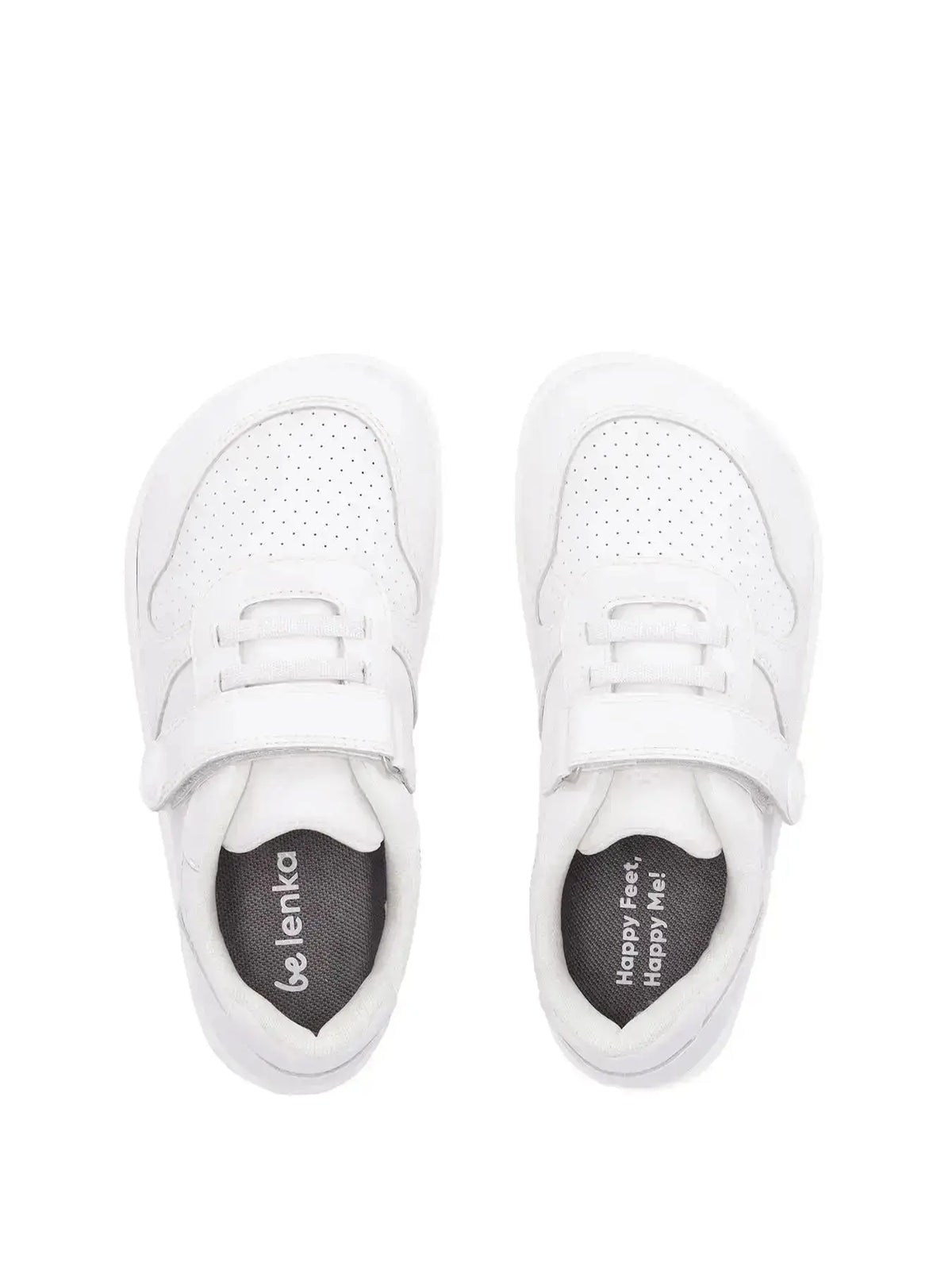 Be Lenka Kids - Scoot All White - Zapatillas colegiales barefoot infantiles blancas