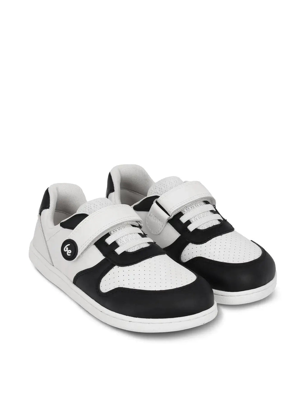 Be Lenka Kids - Scoot White & Black - Zapatillas Barefoot infantiles blancas y negras