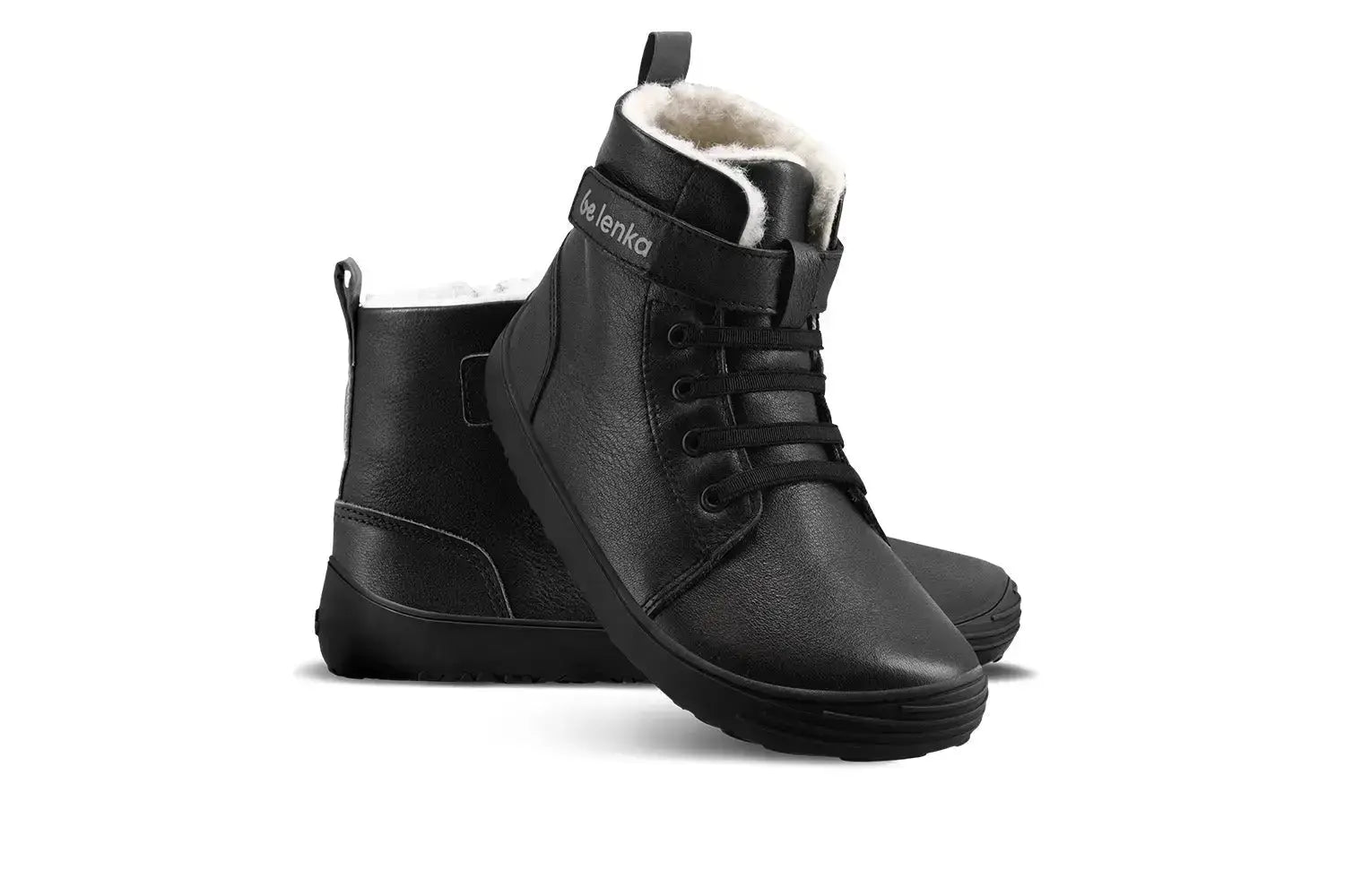 Be Lenka Kids - Hiver Tout Noir - Bottines barefoot d'hiver