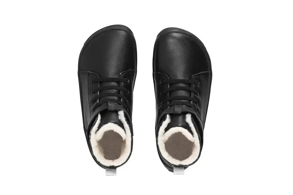 Be Lenka Kids - Winter All Black - Botines de invierno barefoot
