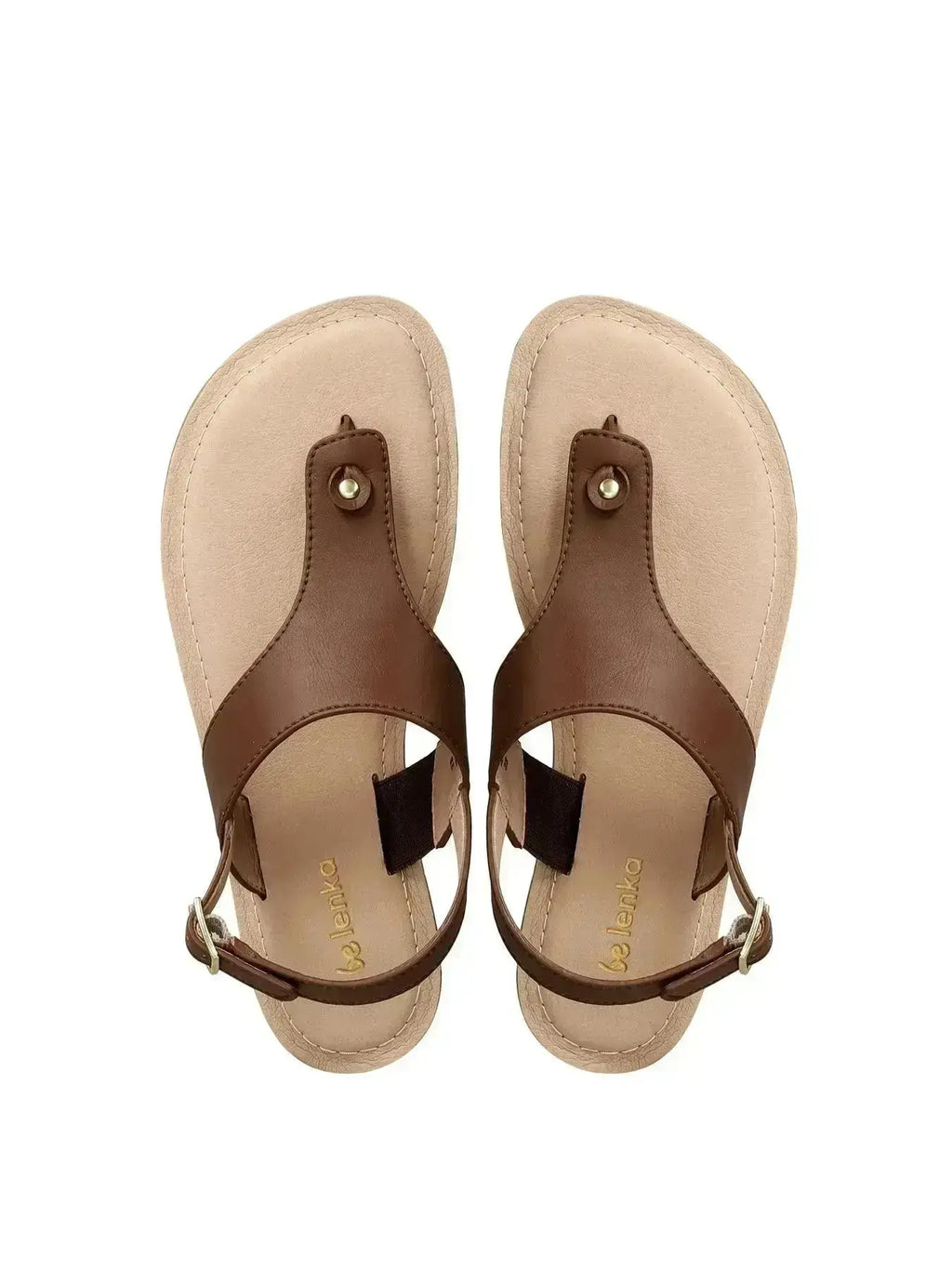 Be Lenka - Promenade Dark Brown - Sandalias barefoot marrones para mujer