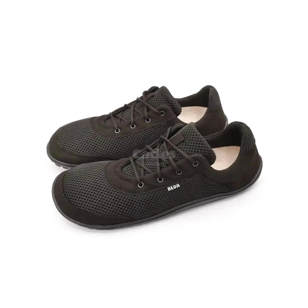 Beda - BF0002/SK black - Zapatillas Barefoot Veganas de Adulto Negras