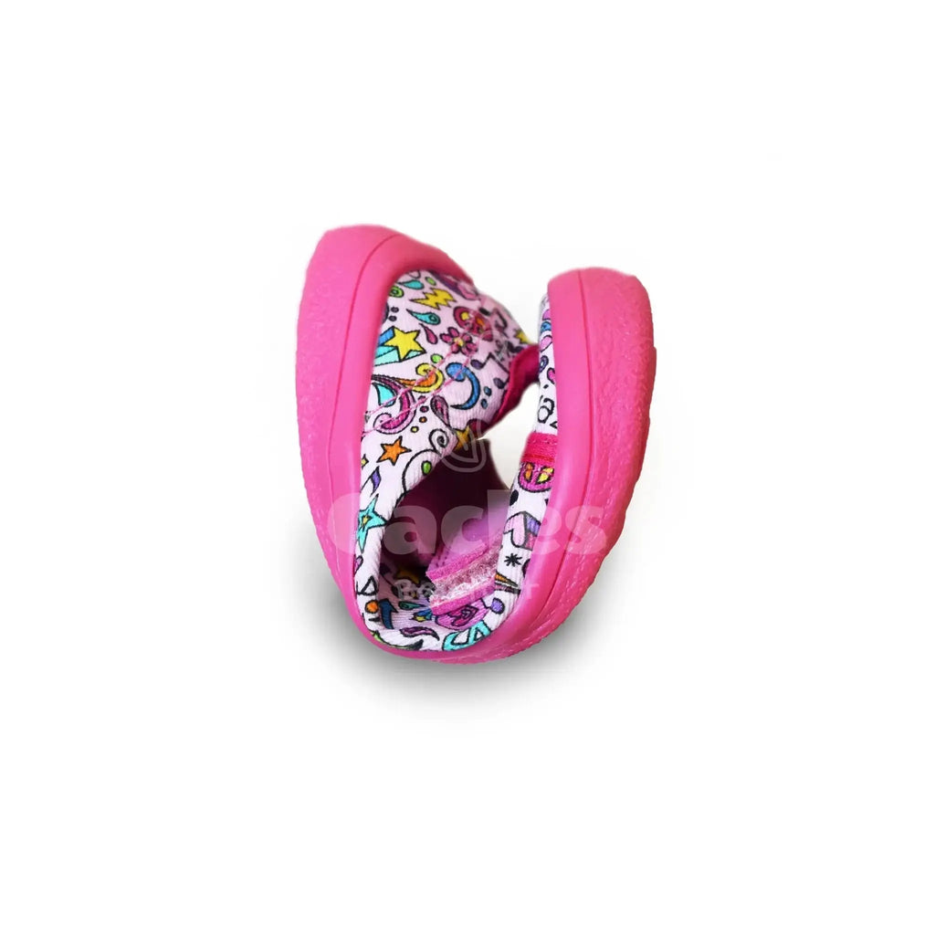 Beda - BFN 170040/TEX/W Music - Lonetas Barefoot infantiles rosas con estampado de música