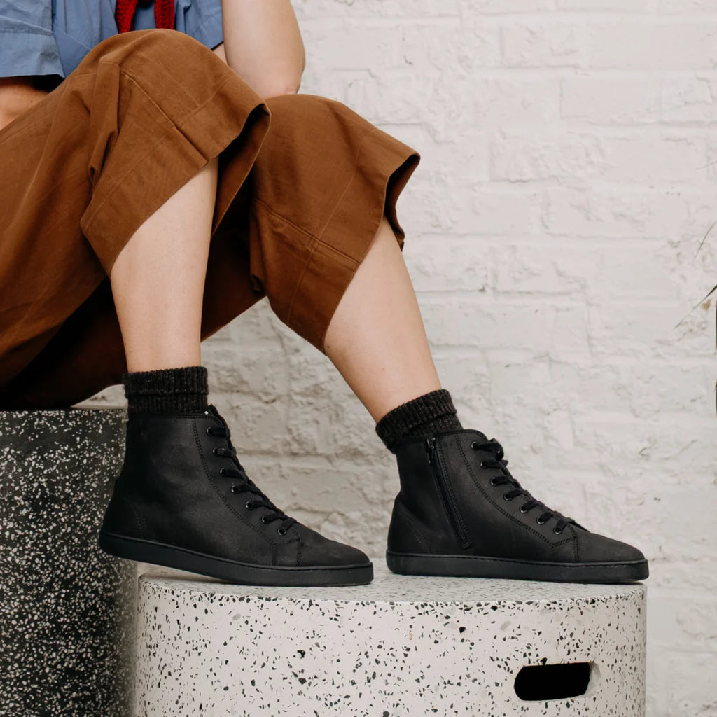 Bohempia - Olen Carvão e Preto - Botas de Inverno Descalças