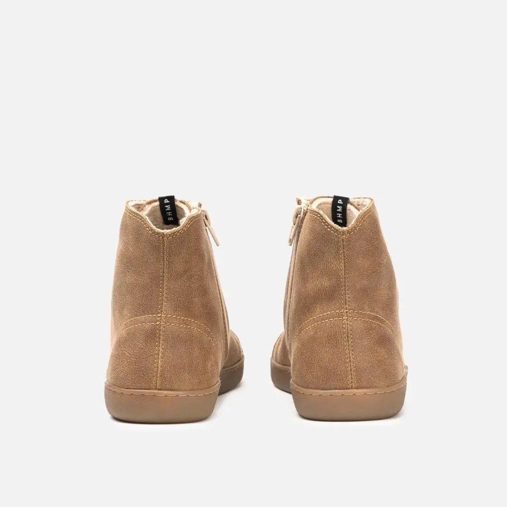 Bohempia - Alex Tobacco Brown - Bottines barefoot doublées pour l'hiver