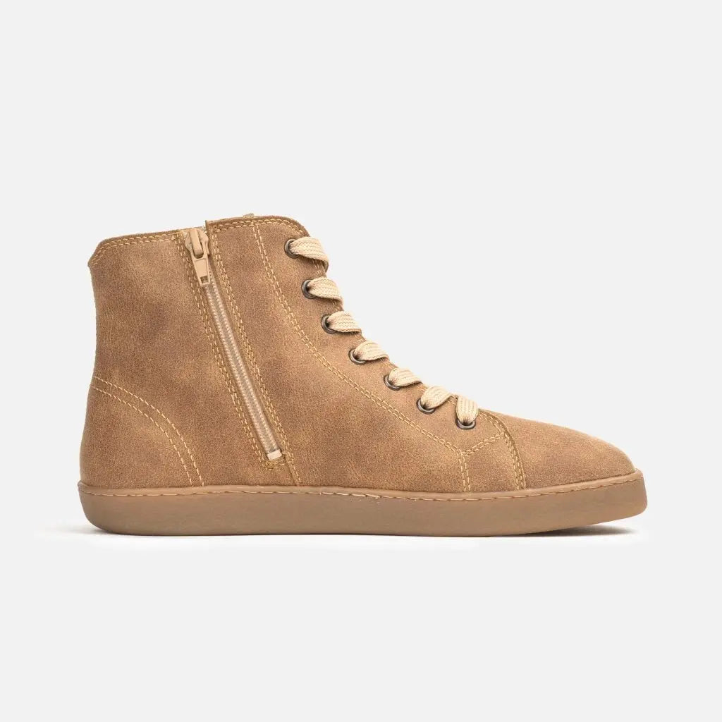 Bohempia - Alex Tobacco Brown - Botines barefoot con forro invernal