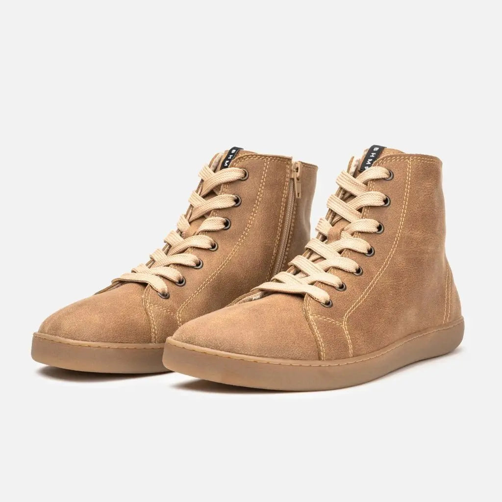 Bohempia - Alex Tobacco Brown - Botines barefoot con forro invernal