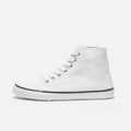 Bohempia - Orik 2.0 White & White - Zapatillas barefoot veganas de caña alta unisex blancas
