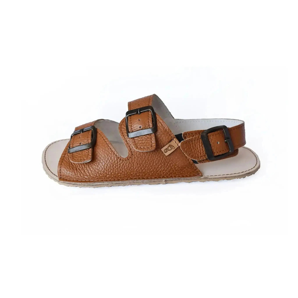 Cacles Barefoot - Cobá Chestnut - Sandalias minimalistas marrones para mujer