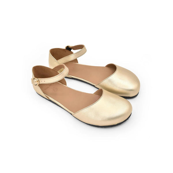 Cacles Barefoot - Tikal 2.0 Gold - Bailarinas barefoot elegantes doradas para mujer doradas