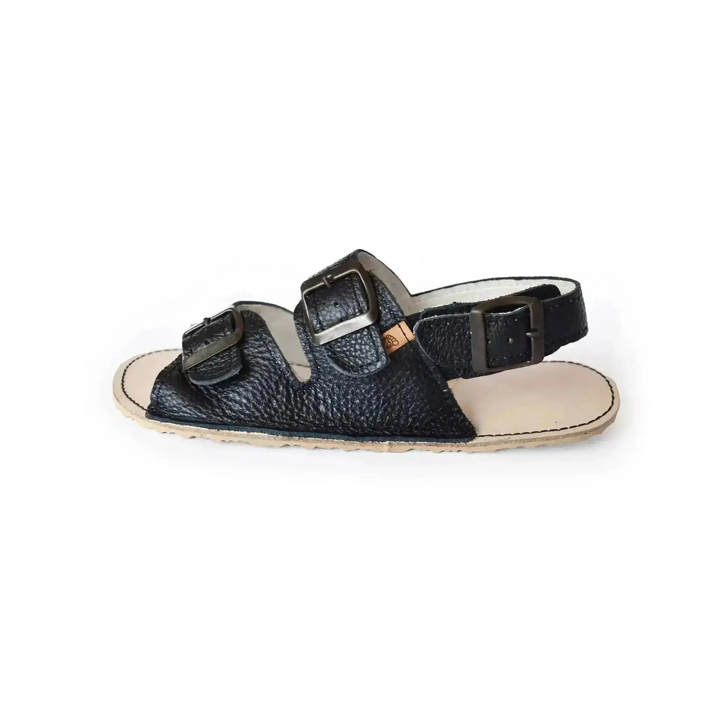 Cacles Barefoot - Cobá Black - Sandalias barefoot negras para mujer negras