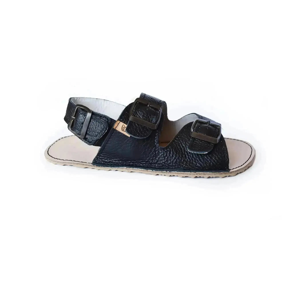 Cacles Barefoot - Cobá Black - Sandalias barefoot negras para mujer negras