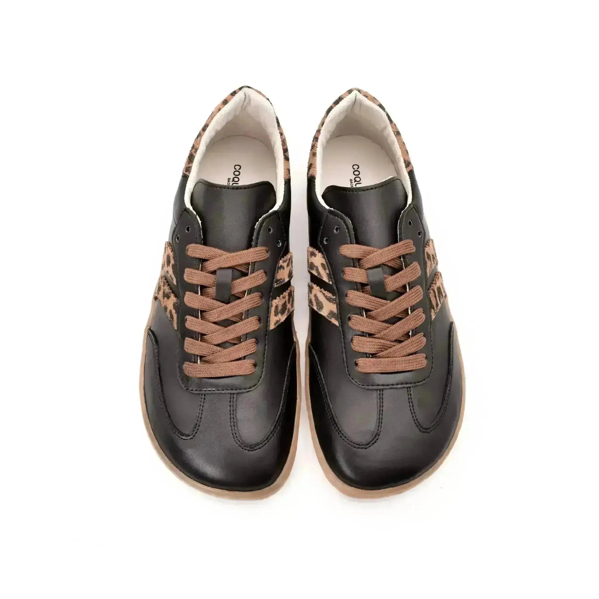 Coqueflex - léopard noir - Chaussures barefoot léopard