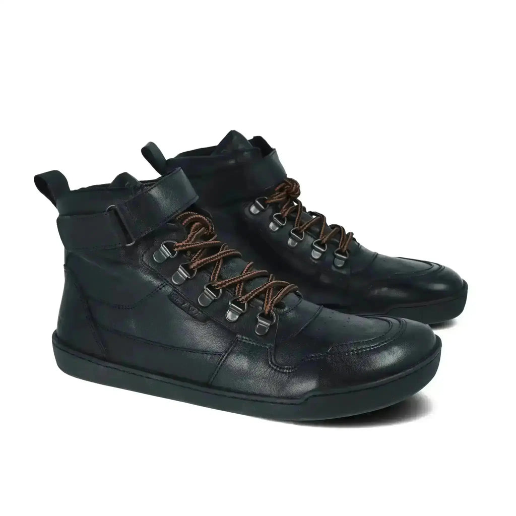 Crave - Glasgow 2.0 Black - botas barefoot con membrana unisex negras