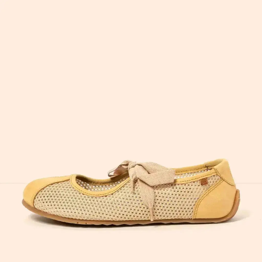 El Naturalista - Ondina Multi Trigo - Ballerines barefoot légères à lacets