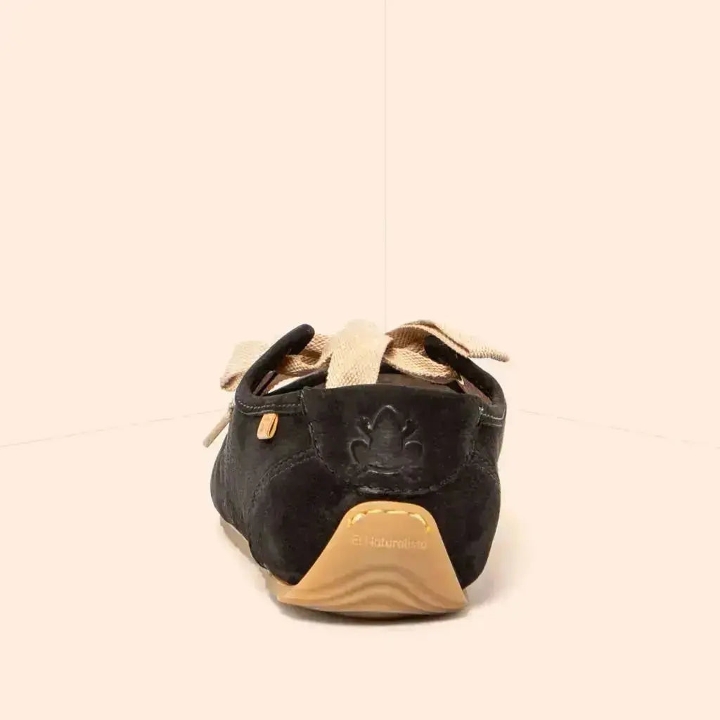 El Naturalista - Ondina Nobuck Noir - Mocassins barefoot à lacets