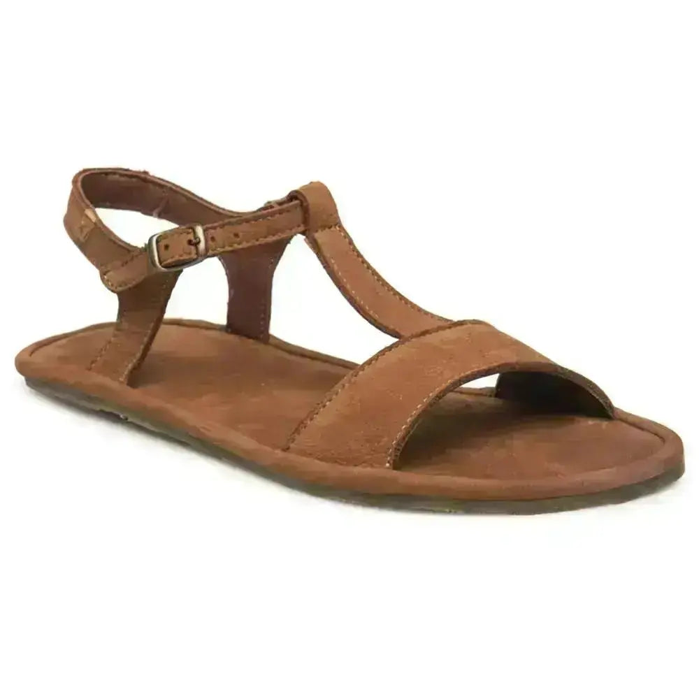 El Naturalista - Satya Cuero - Sandalias barefoot de nobuck marrones para mujer