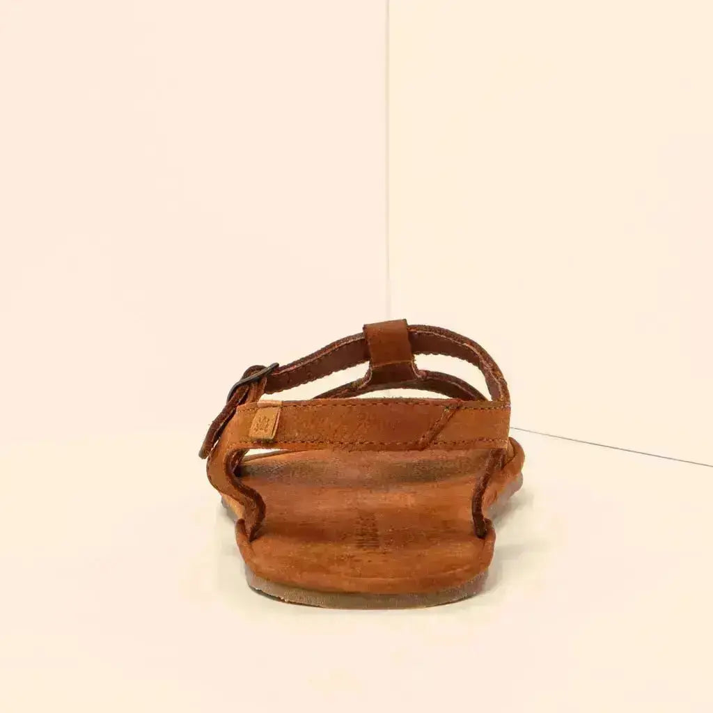 El Naturalista - Satya Cuero - Sandalias barefoot de nobuck marrones para mujer