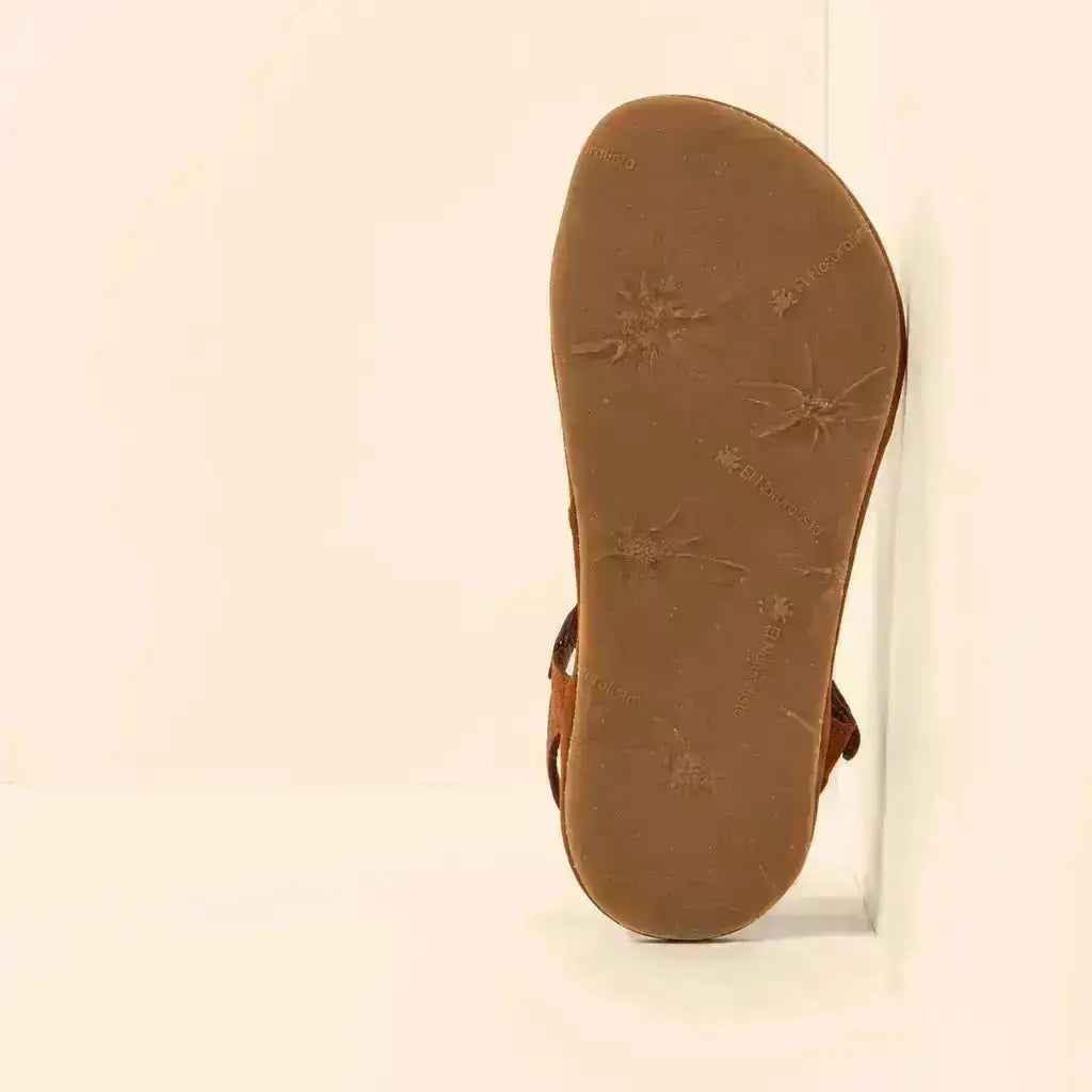El Naturalista - Satya Cuero - Sandalias barefoot de nobuck marrones para mujer