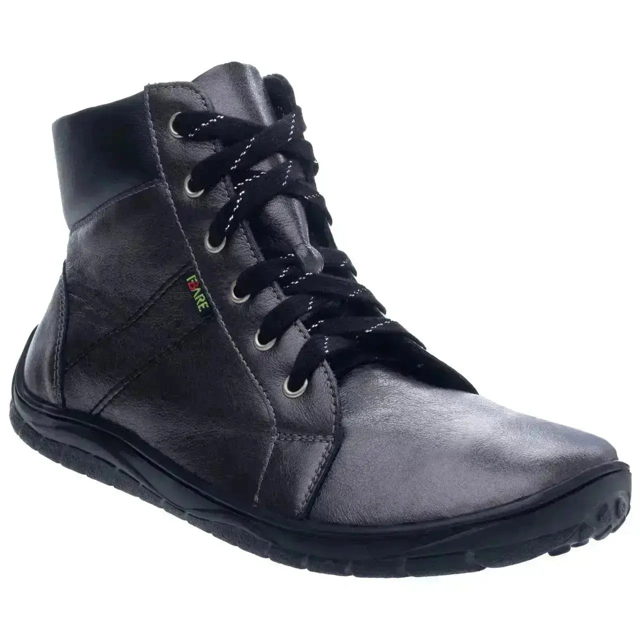 Fare Bare - AVILA Tout-terrain Métal Noir - Bottines barefoot basses sans doublure