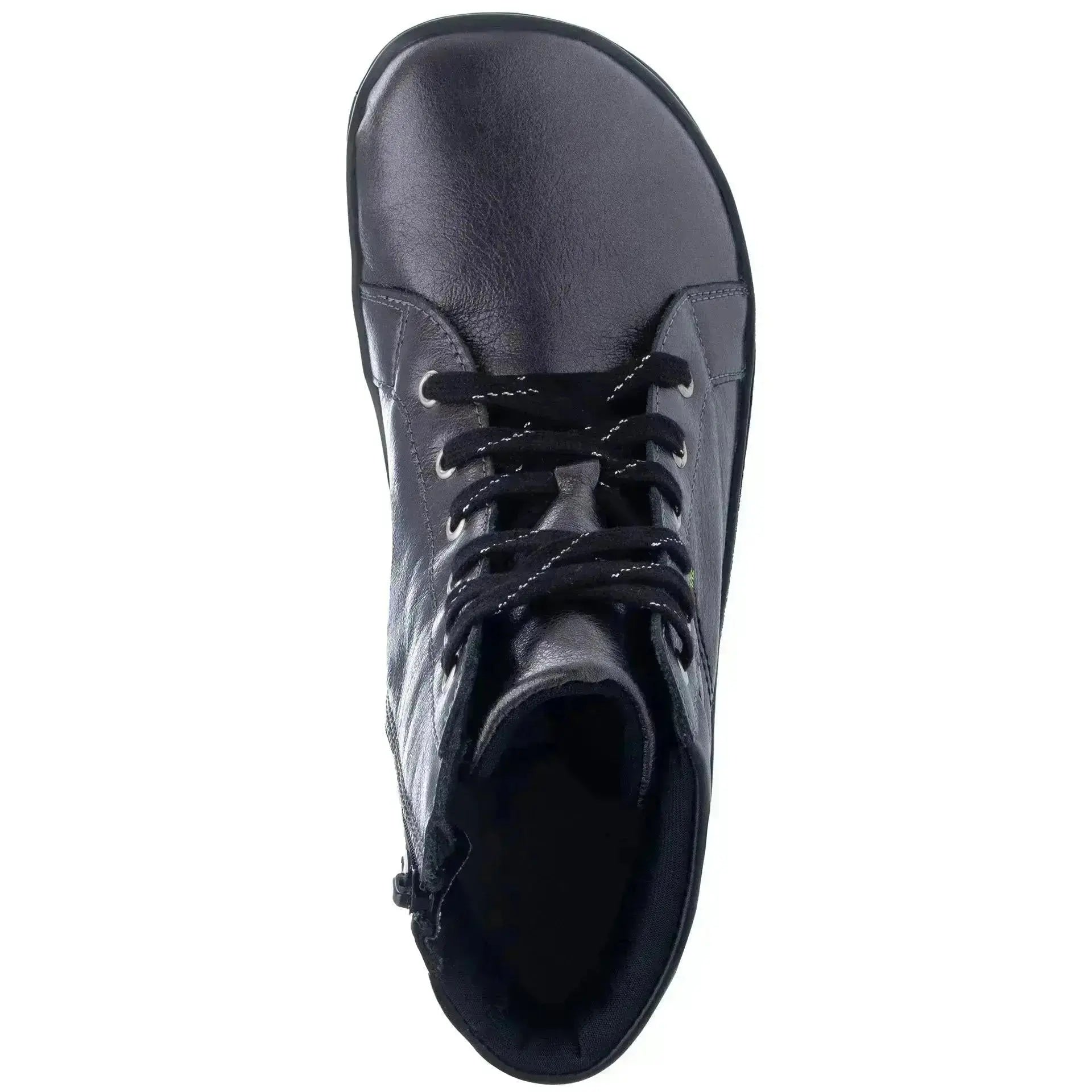 Fare Bare - AVILA Tout-terrain Métal Noir - Bottines barefoot basses sans doublure