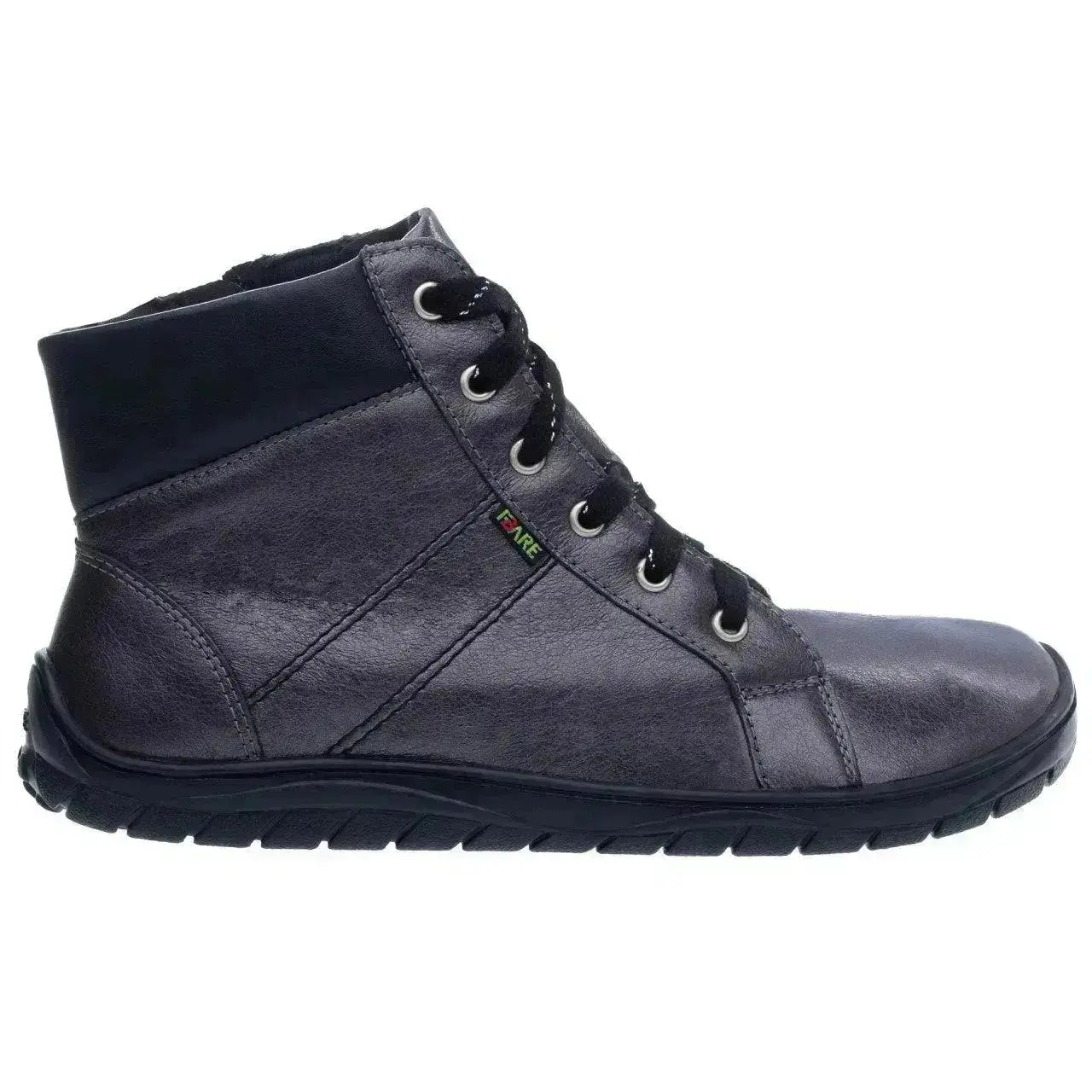 Fare Bare - AVILA Tout-terrain Métal Noir - Bottines barefoot basses sans doublure