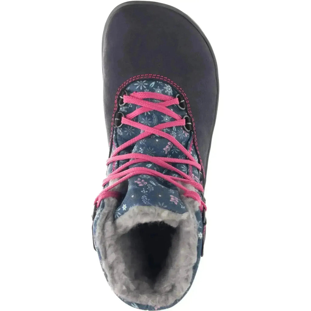 Fare Bare - Aspenky Snow Flowers - Botines barefoot impermeables calientes para mujer