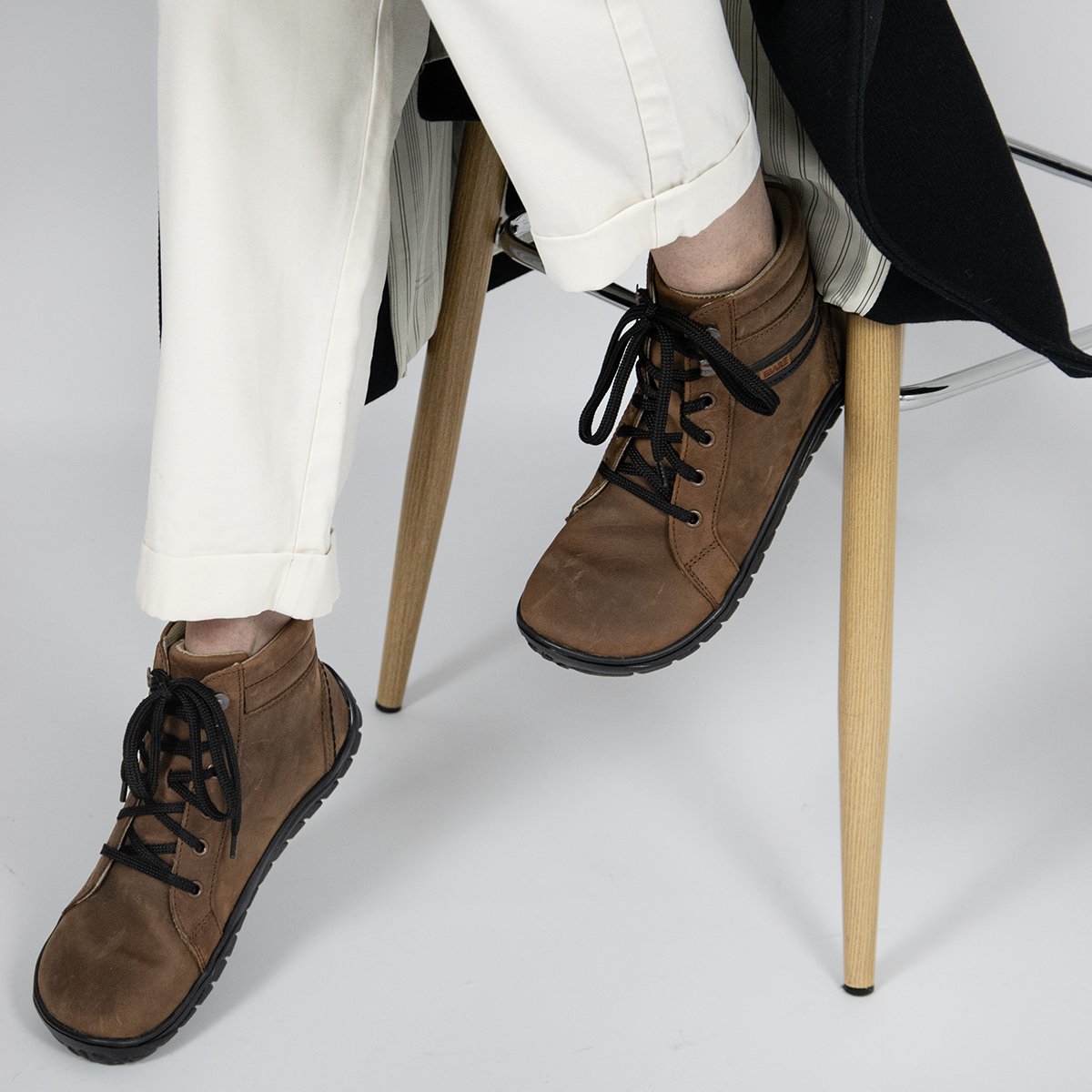 Fare Bare Avila All Year Brown - Botines barefoot otoñales marrones