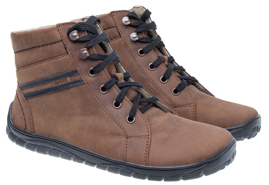 Fare Bare Avila All Year Brown - Botines barefoot otoñales marrones
