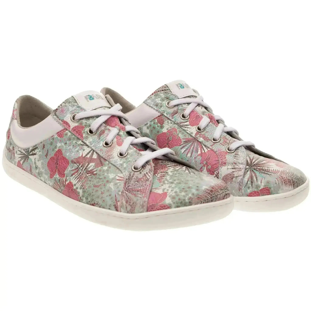 Fare Bare - Elegant Azura Flower - Deportivas barefoot de piel