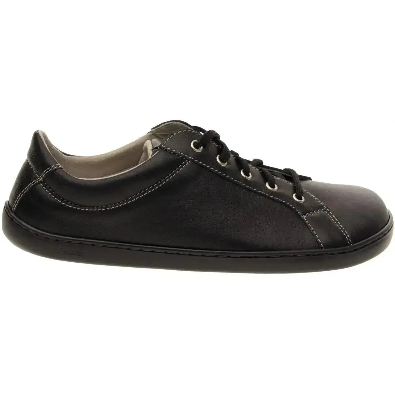 Fare Bare - Lugo Noir Élégant - Chaussures barefoot en cuir